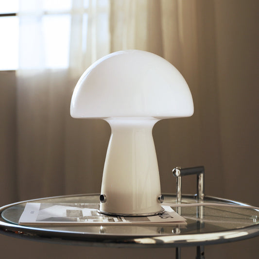 Mushroom Table Lamp – Nordic Bauhaus Glass Designer Lamp for Elegant Interiors