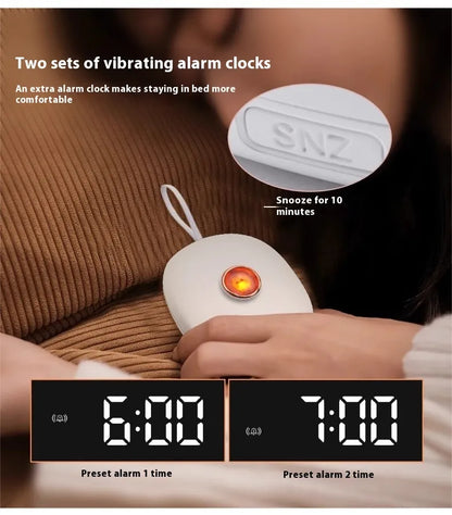 Rechargeable Vibrating Alarm Clock with Silent Wake-Up Mode