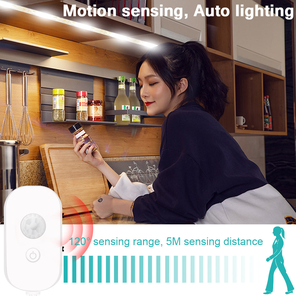 USB Motion Sensor LED Light Strip – Smart Under Cabinet &amp; Ambient Lighting