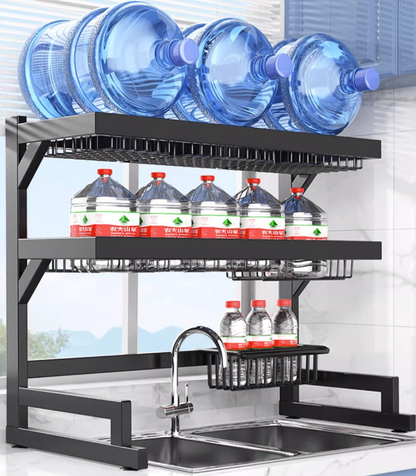Retractable Sink Dish Drying Rack – Adjustable Over Sink Kitchen Organizer