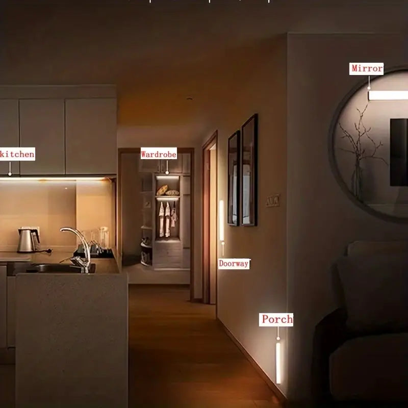 Infrared Motion Sensor Night Light – Magnetic LED Induction Lamp for Bedroom, Hallway &amp; Closet
