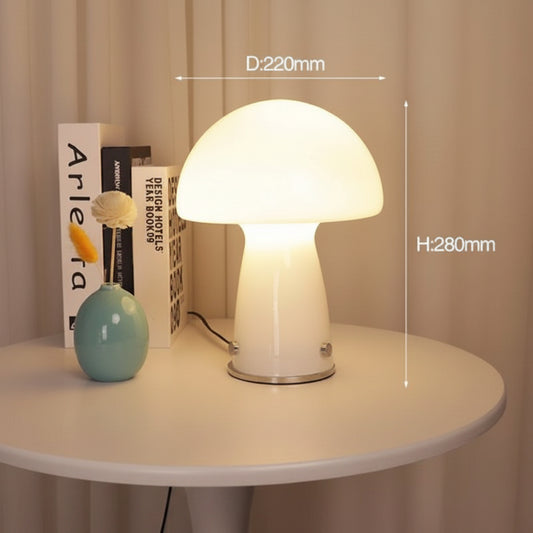 Mushroom Table Lamp – Nordic Bauhaus Glass Designer Lamp for Elegant Interiors