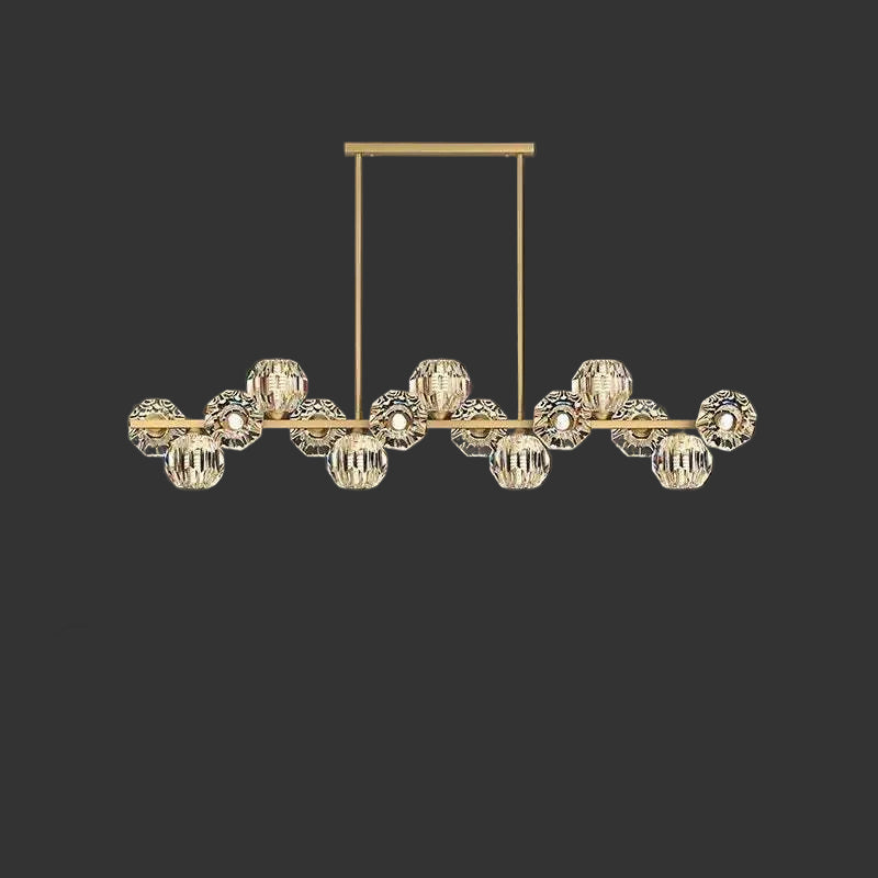 Nordic Crystal Chandelier – Luxury Modern Copper &amp; Crystal Dining Room Pendant Light