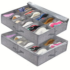Under Bed Shoe Storage Organizer – Foldable Shoe Storage Container for Up to 24 Pairs