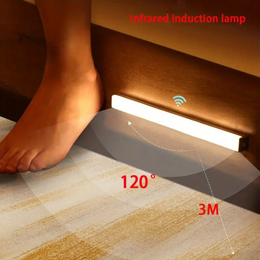 Infrared Motion Sensor Night Light – Magnetic LED Induction Lamp for Bedroom, Hallway &amp; Closet