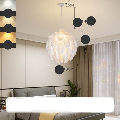 Modern LED Chandelier – Creative Ceiling Light with 3-Color Dimmable Lighting