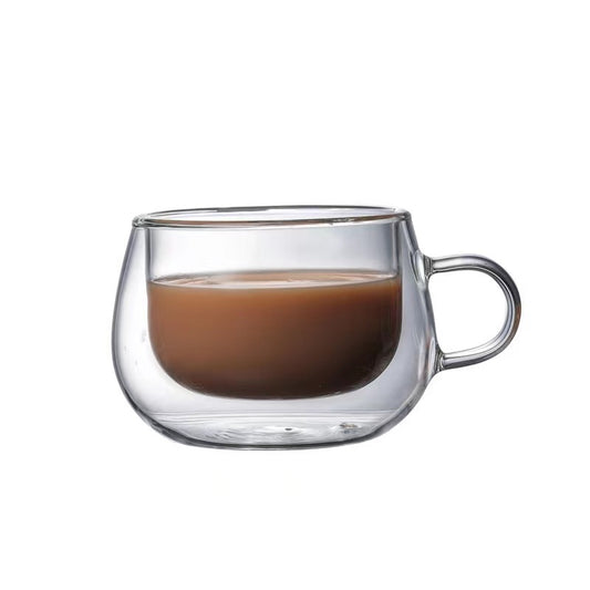 Creative Double-Wall Borosilicate Glass Coffee Mug