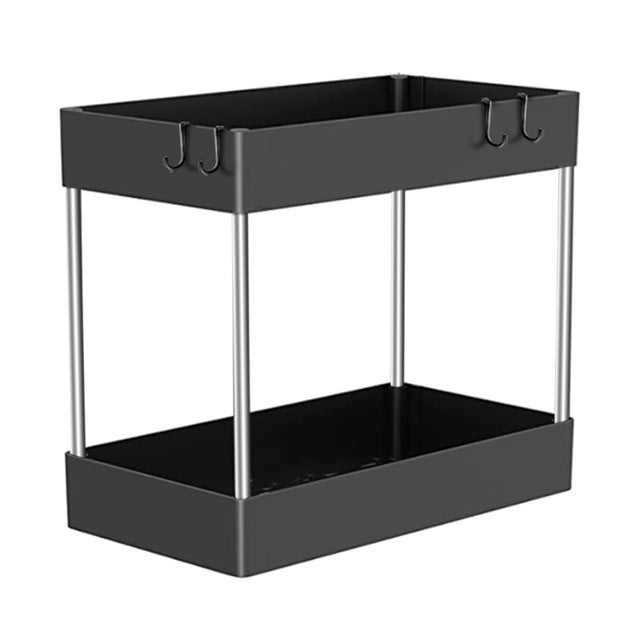 2-Tier Under Sink Storage Organizer – Space-Saving Cabinet Storage Solution