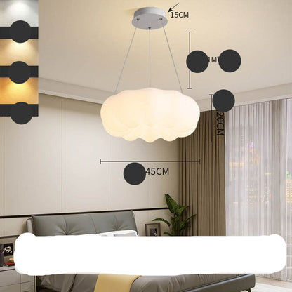 Modern LED Chandelier – Creative Ceiling Light with 3-Color Dimmable Lighting