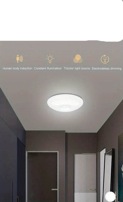 Wireless Motion Sensor LED Ceiling Light – Dimmable And Rechargeable