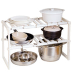 Adjustable 2-Tier Under Sink Organizer – Maximize Hidden Storage Space