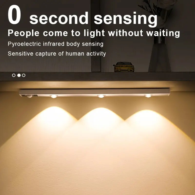 LED Motion Sensor Cabinet Light – Ultra-Thin Rechargeable Under Cabinet Lighting(1pc)