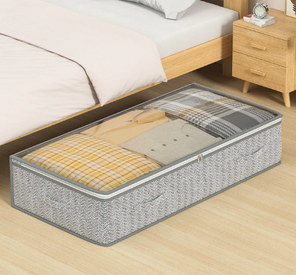 Under Bed Quilt Storage Bags – Large Capacity Bedding Organizer