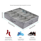 Under Bed Shoe Storage Organizer – Foldable Shoe Storage Container for Up to 24 Pairs