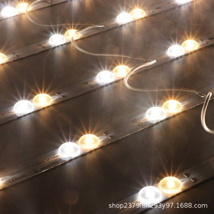 24V dual-color LED strip with diffuse reflection and flexible aluminum design for adjustable warm to cool lighting