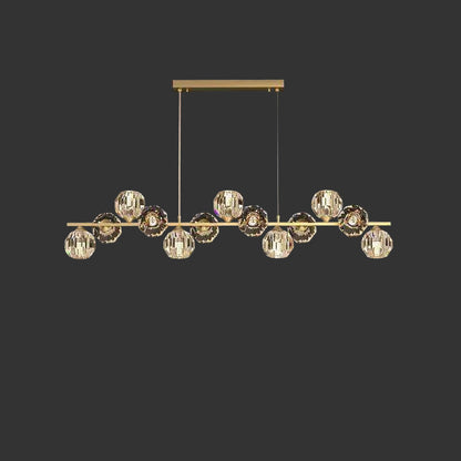 Nordic Crystal Chandelier – Luxury Modern Copper &amp; Crystal Dining Room Pendant Light