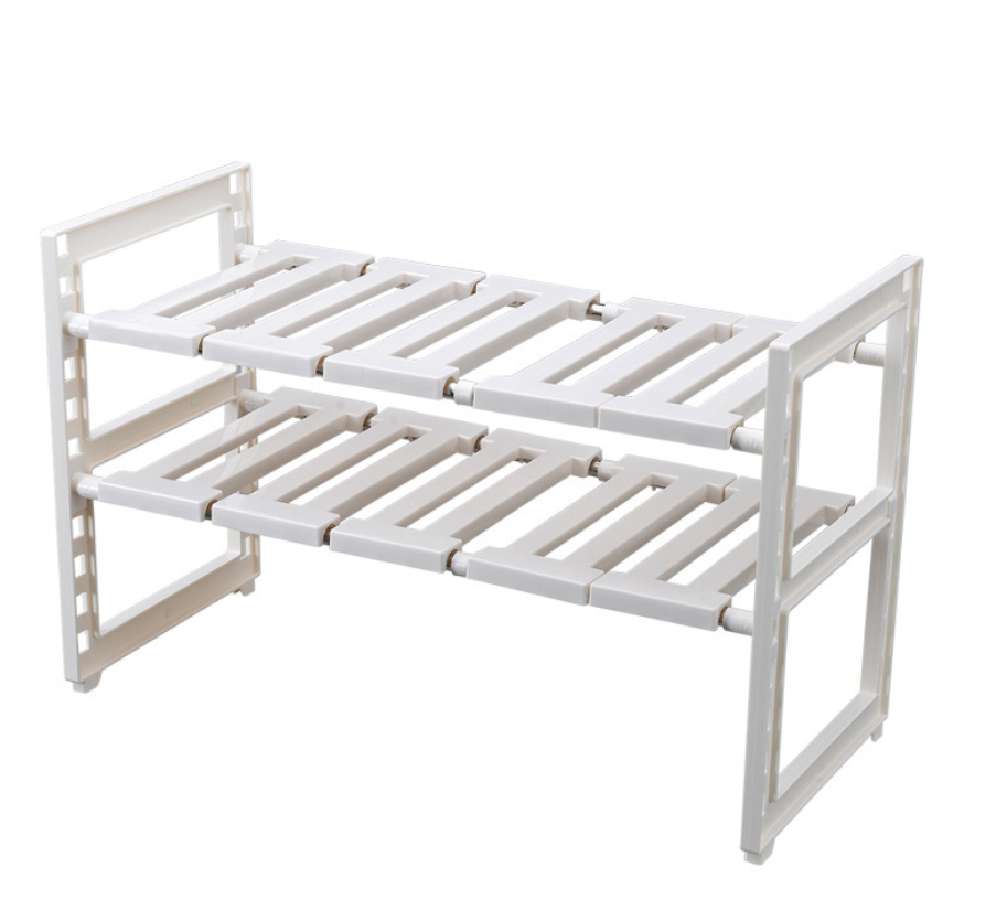 Adjustable 2-Tier Under Sink Organizer – Maximize Hidden Storage Space