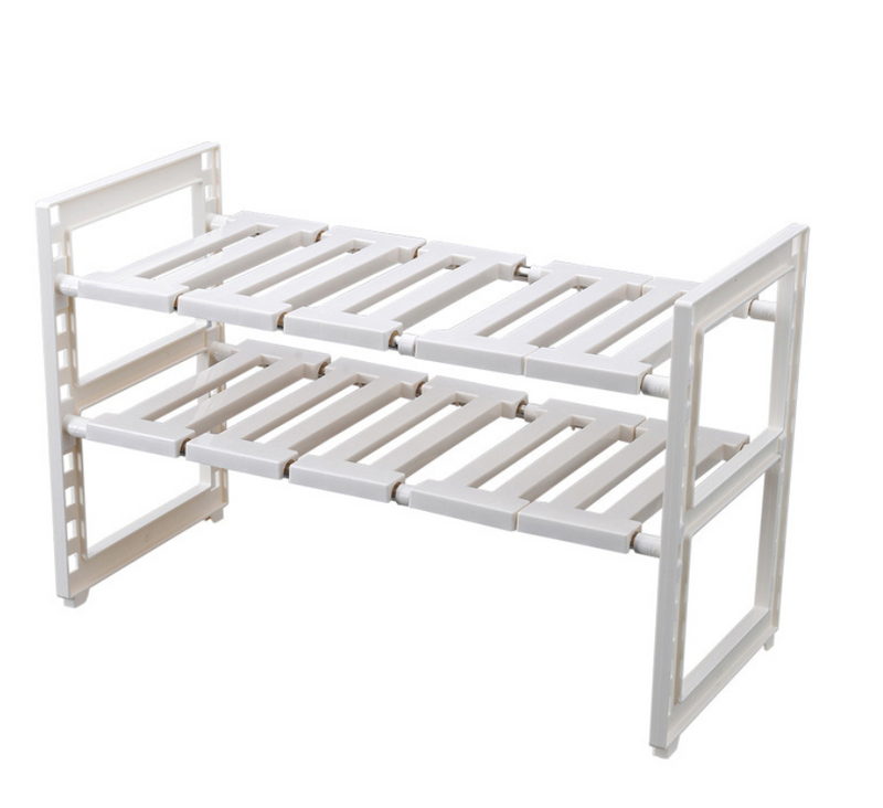 Adjustable 2-Tier Under Sink Organizer – Maximize Hidden Storage Space