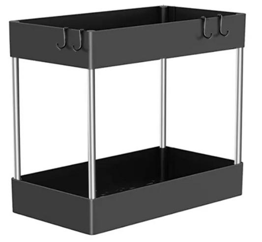 2-Tier Under Sink Storage Organizer – Space-Saving Cabinet Storage Solution