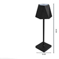 Modern touch charging table lamp with sleek LED design in black and white, ideal for restaurants and bars