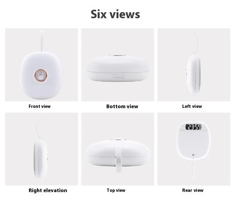 Rechargeable Vibrating Alarm Clock with Silent Wake-Up Mode