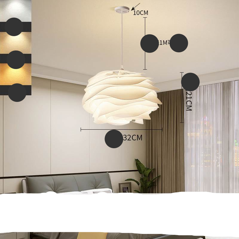 Modern LED Chandelier – Creative Ceiling Light with 3-Color Dimmable Lighting