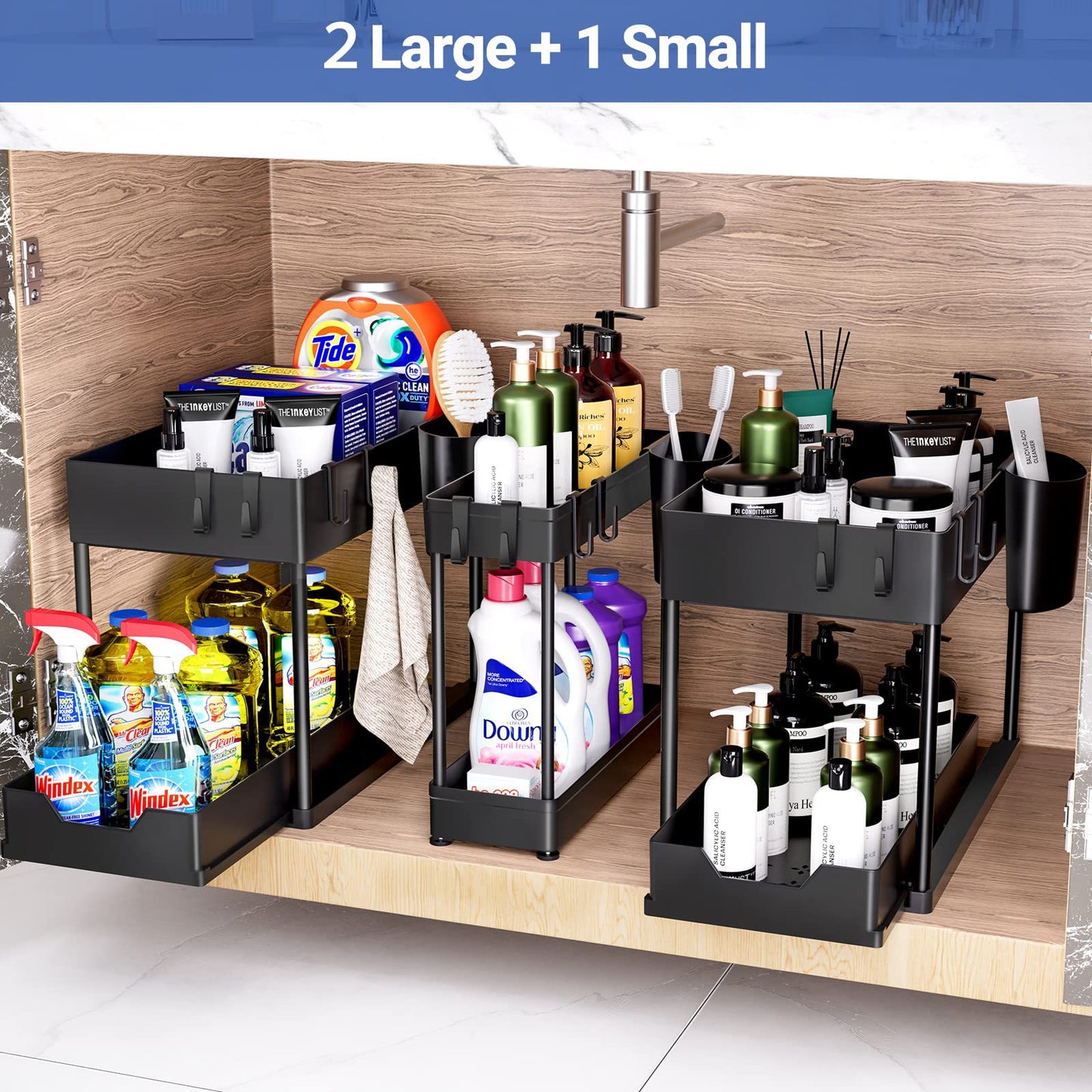 Under-Sink Storage Organizer for Bathroom – Space-Saving Multi-Layer Storage Rack
