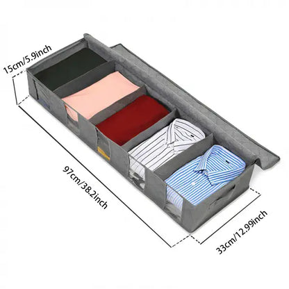 Under Bed Clothes Storage Bag – Dustproof Organizer with Clear Window