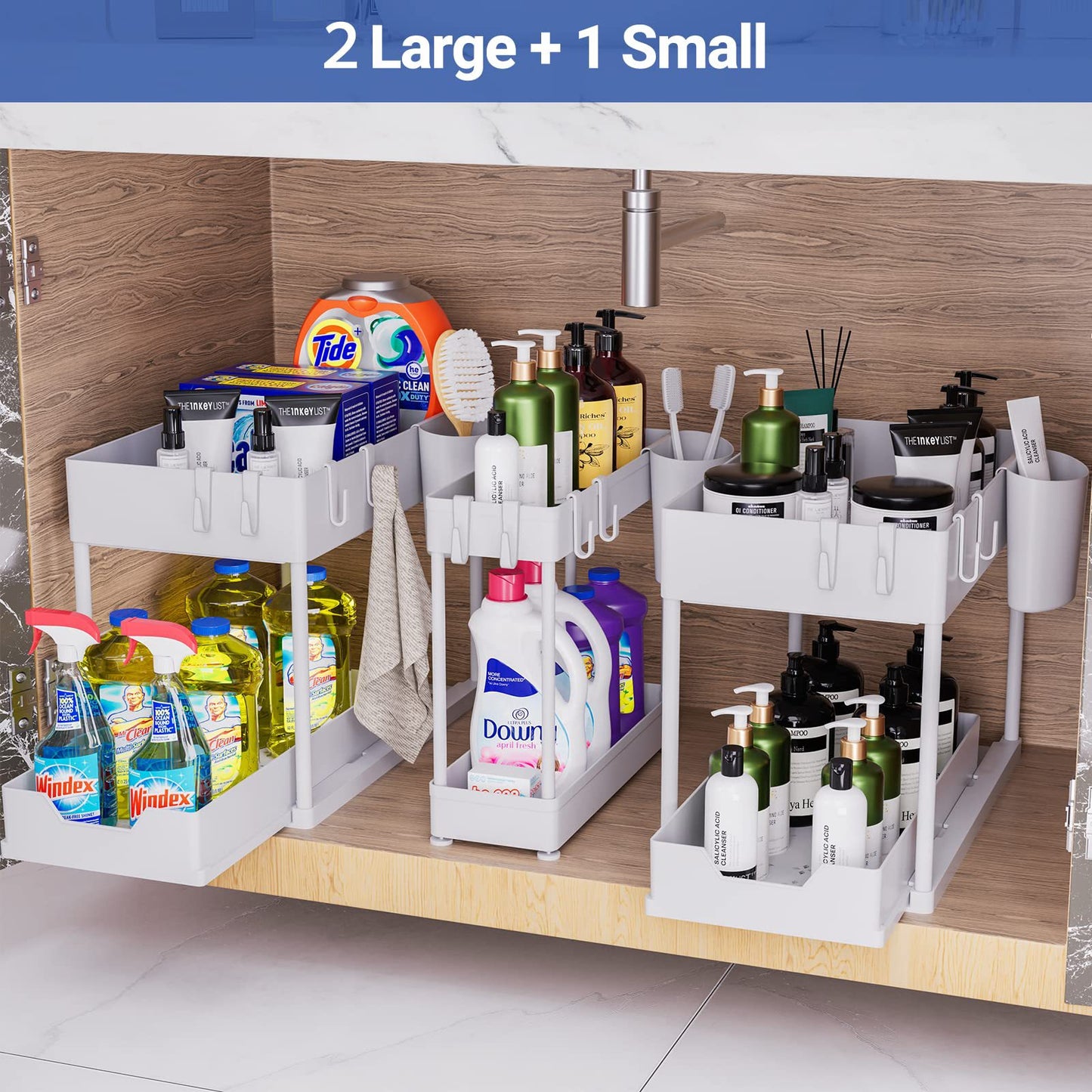 Under-Sink Storage Organizer for Bathroom – Space-Saving Multi-Layer Storage Rack