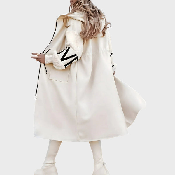 Marjorie | Knit-Sleeve Hooded Jacket