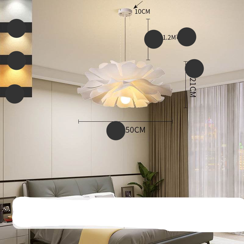 Modern LED Chandelier – Creative Ceiling Light with 3-Color Dimmable Lighting