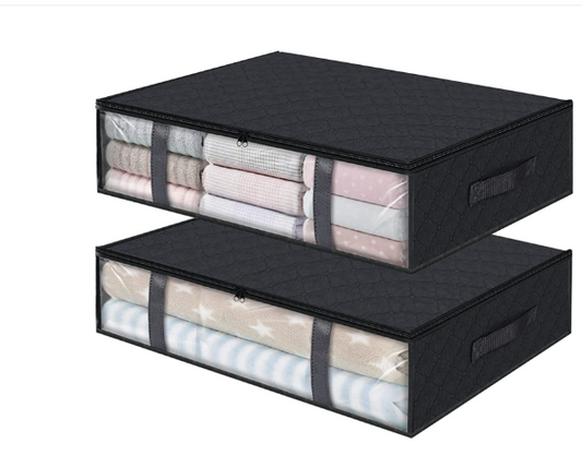 Under Bed Clothes Organizer with Storage Bag – Foldable Wardrobe & Closet Organizer