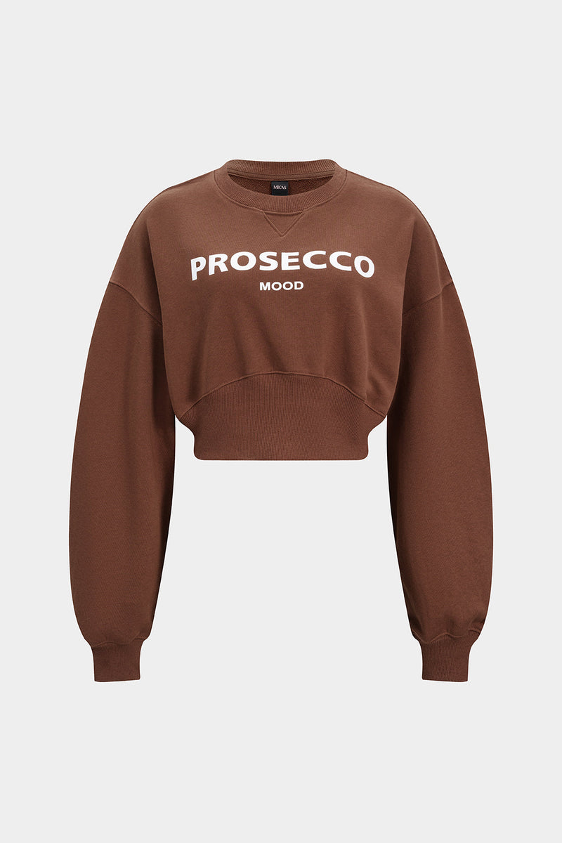 Letter Print Round Neck Long Sleeve Sweatshirt