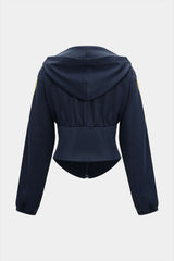 Contrast Zipper Hoodie