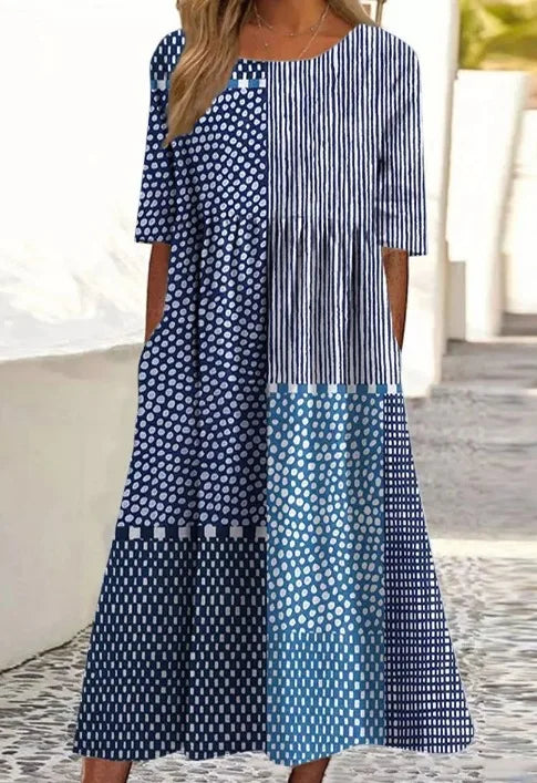 Women Midi Floral Dress Boho Casual Women's Linen Dresses