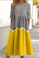 Women Midi Floral Dress Boho Casual Women's Linen Dresses