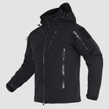 Men's Winter Tactical Jacket - 8 Pockets, Hooded, Water & Wind Resistant