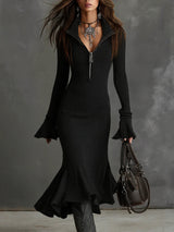 Marlene | Zip Knit Dress