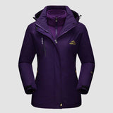 3-in-1 Waterproof Winter Coat, Fleece Lined,Two-Piece Suit, Hooded Ski & Hiking Jacket