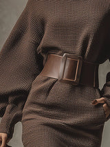 Maribelle | Belted Knit Mini Dress