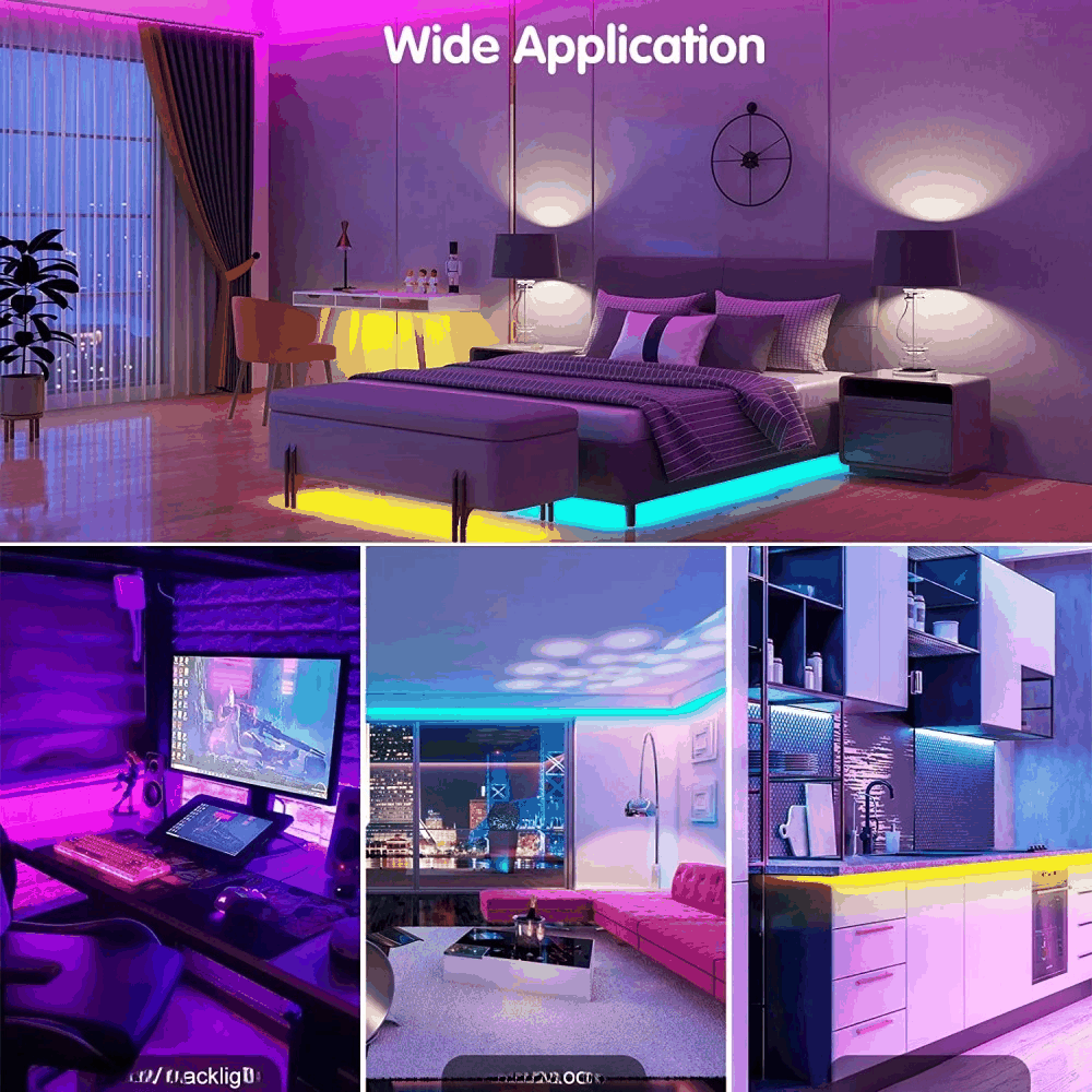WiFi Smart LED Strip Light Kit – RGB 5050 LED Lights with App &amp; Voice Control