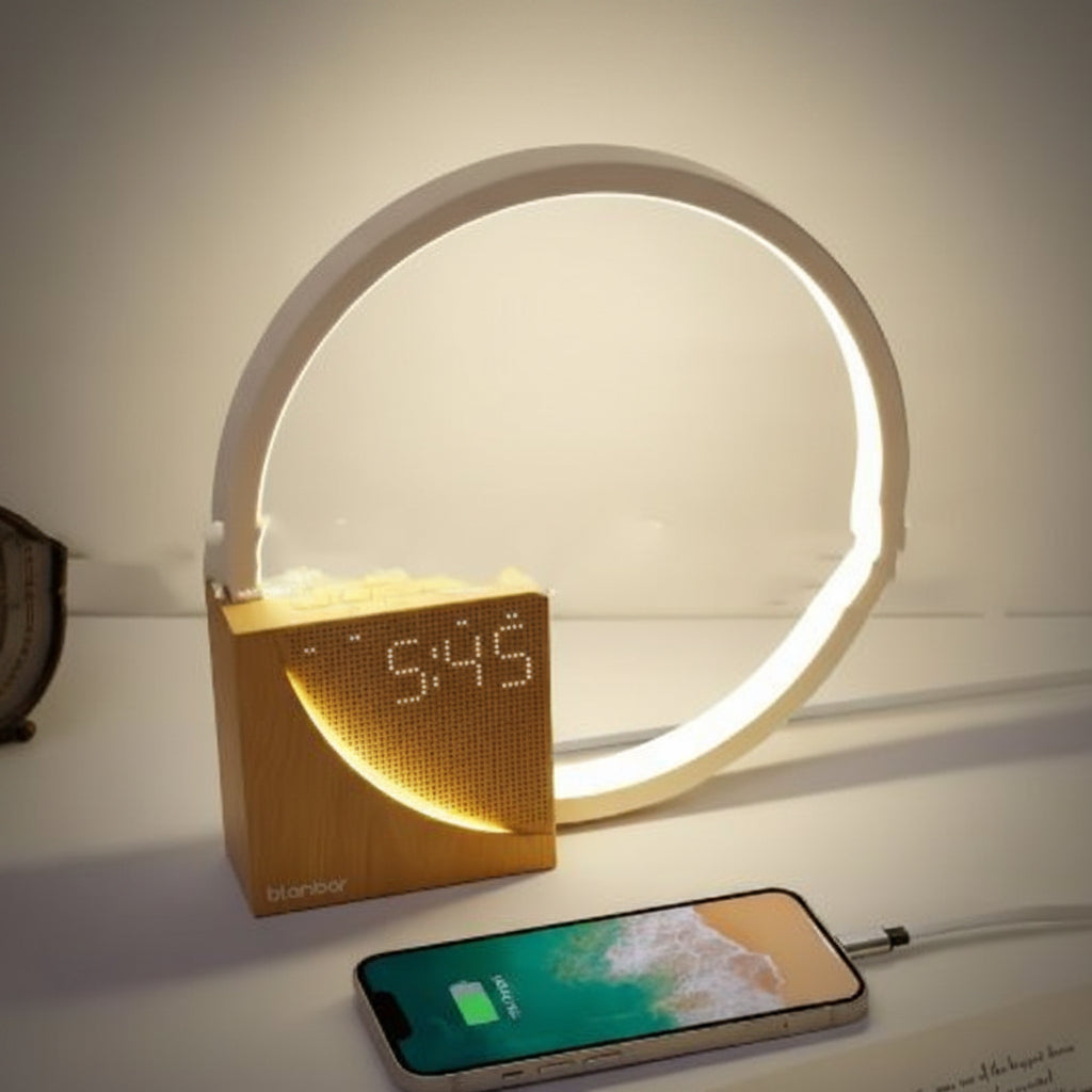 Stylish Bedside Night Light with Built-In Digital Clock