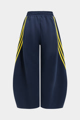 Contrast Tie-Up Barrel Trousers