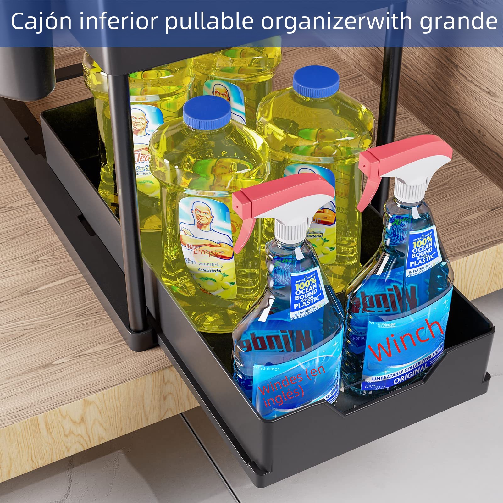 3-Piece Under Sink Storage Rack – Pull-Out Cabinet Organizer