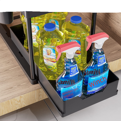 Under-Sink Storage Organizer for Bathroom – Space-Saving Multi-Layer Storage Rack