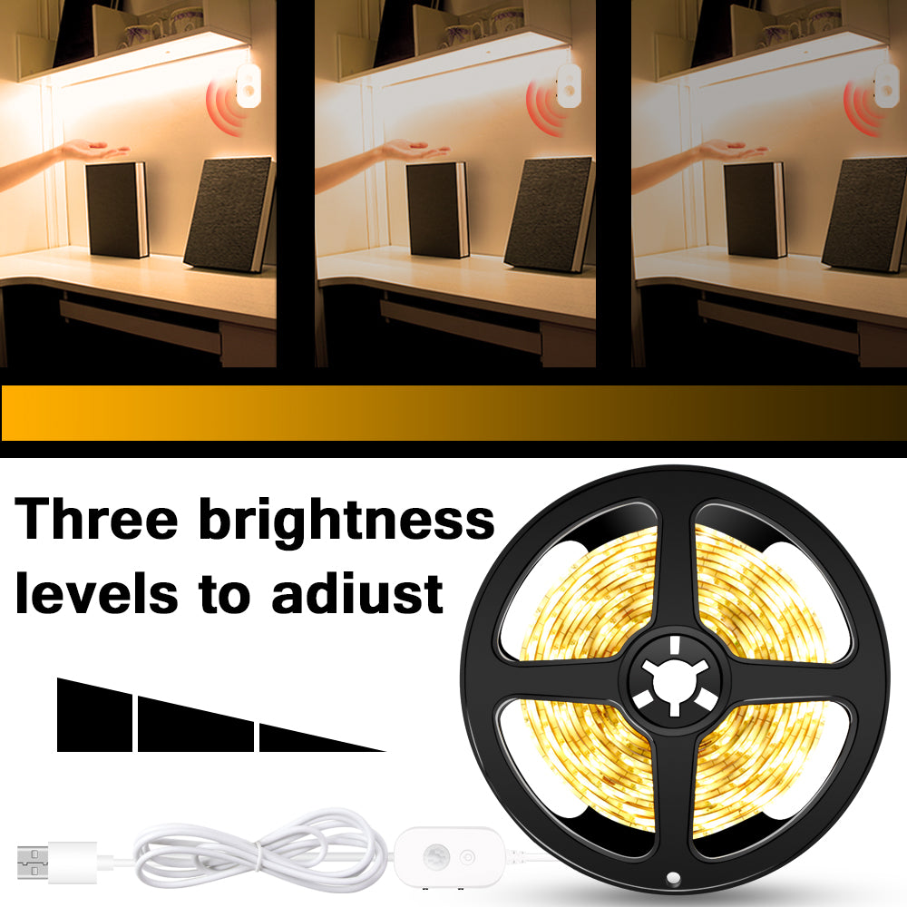 USB Motion Sensor LED Light Strip – Smart Under Cabinet &amp; Ambient Lighting