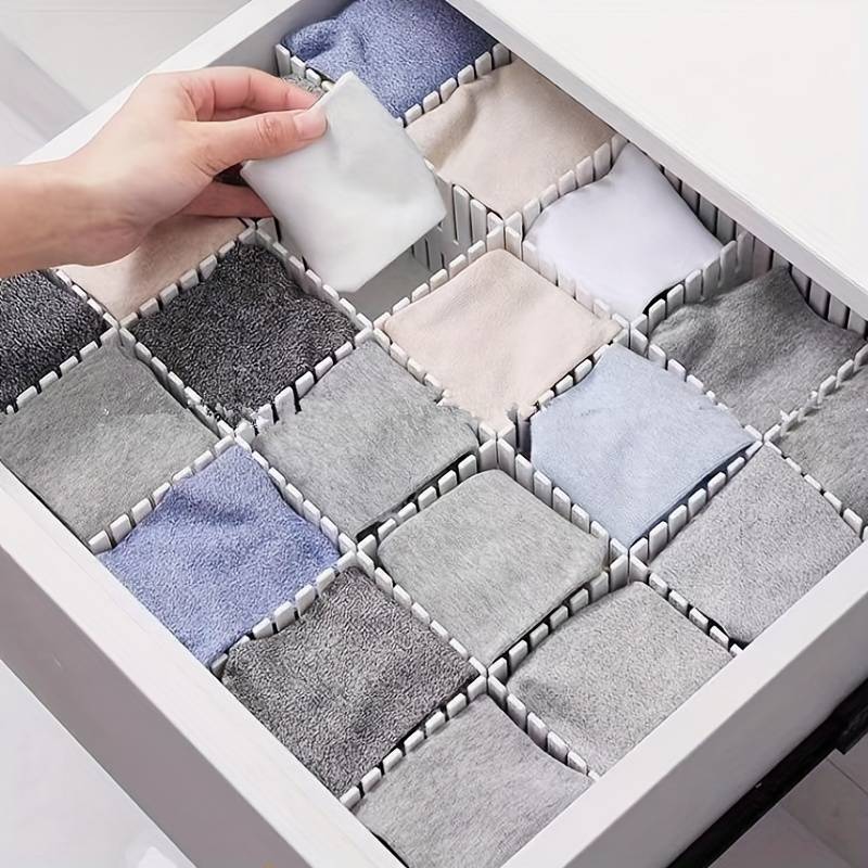 4pcs Cuttable Drawer Dividers for DIY Storage Organization