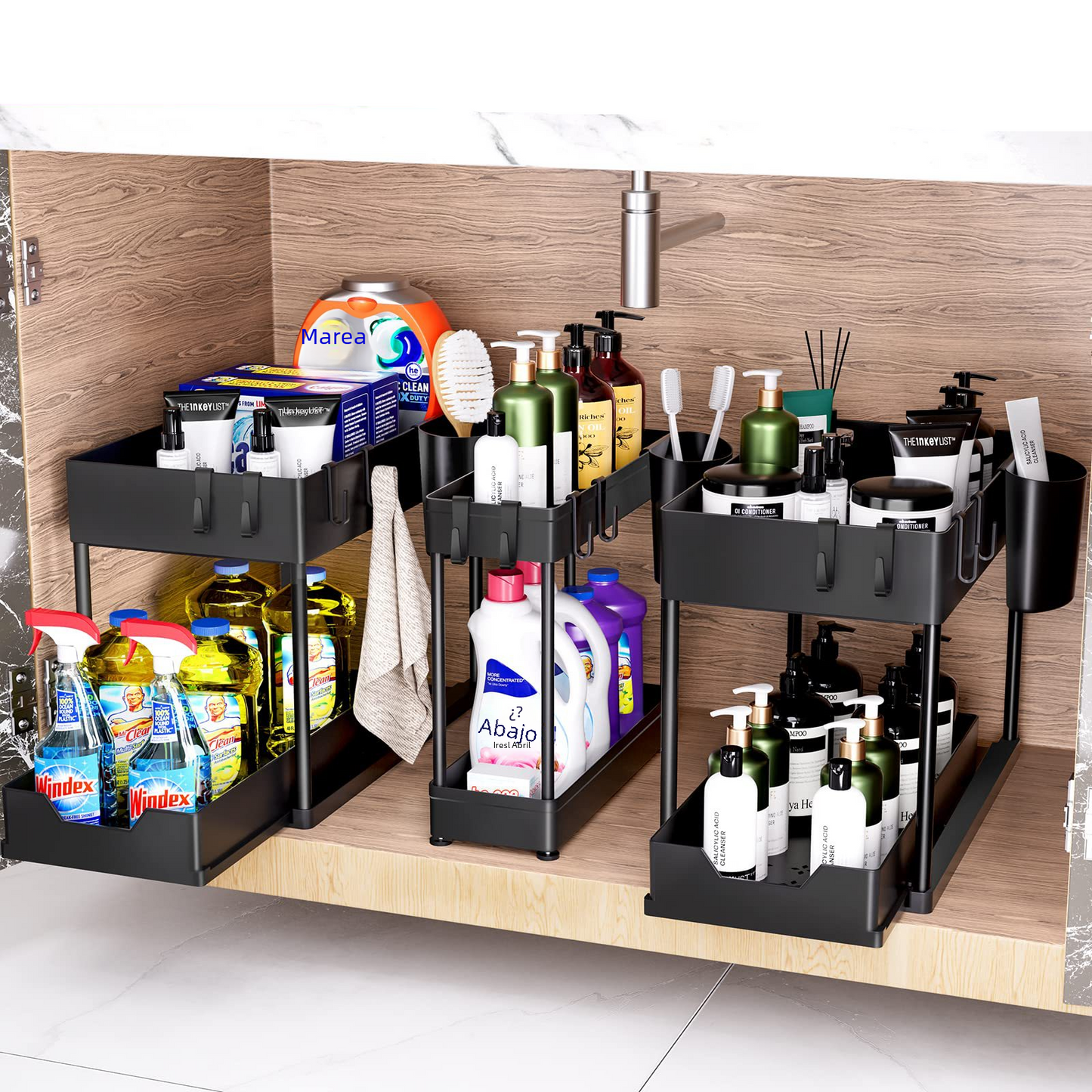 Under-Sink Storage Organizer for Bathroom – Space-Saving Multi-Layer Storage Rack
