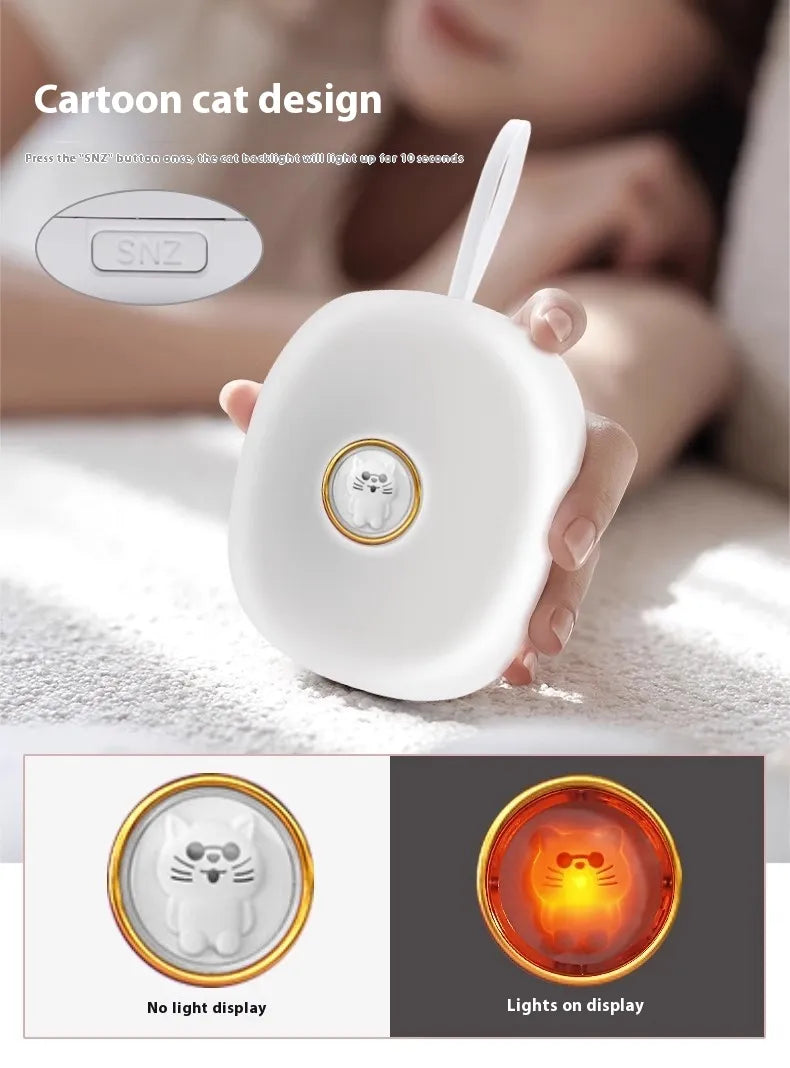 Rechargeable Vibrating Alarm Clock with Silent Wake-Up Mode