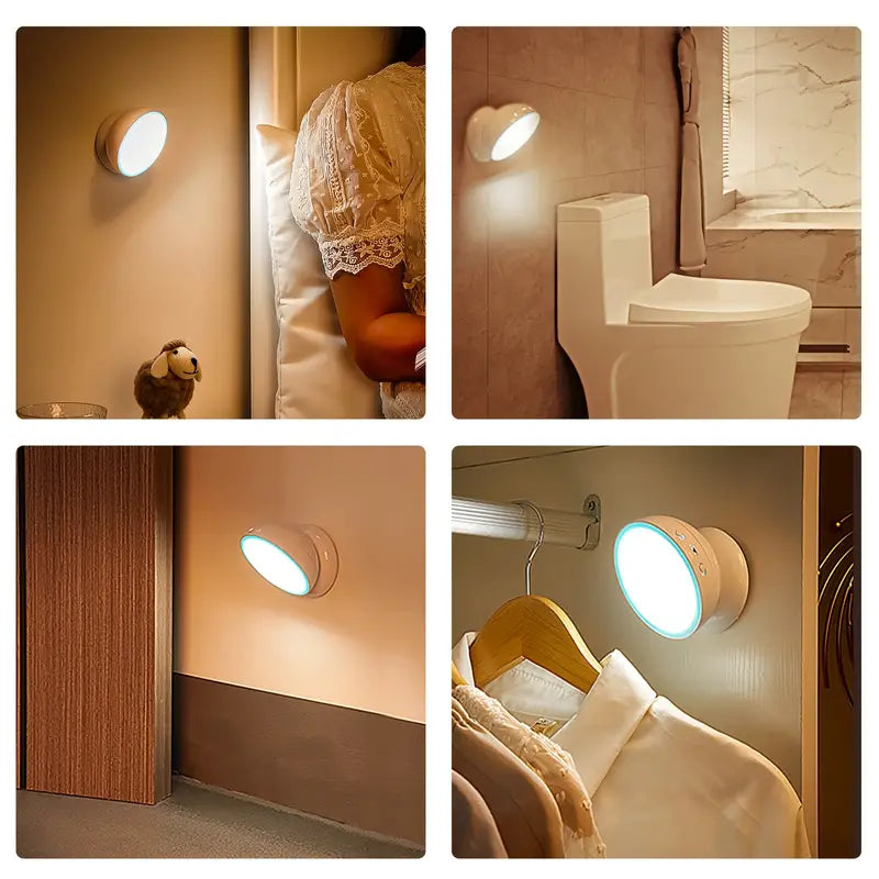 LED Motion Sensor Light with 360° Rotation and USB Charging